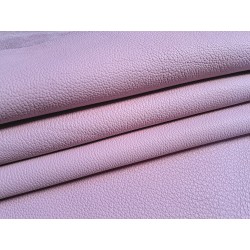 Grand morceau de cuir de taurillon - gros grain - couleur rose blush - Cuir en Stock