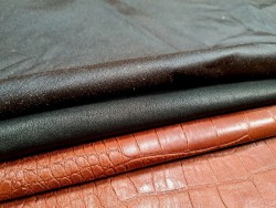 Lot de 3 peaux de cuir stretch - maroquinerie - Cuir en Stock