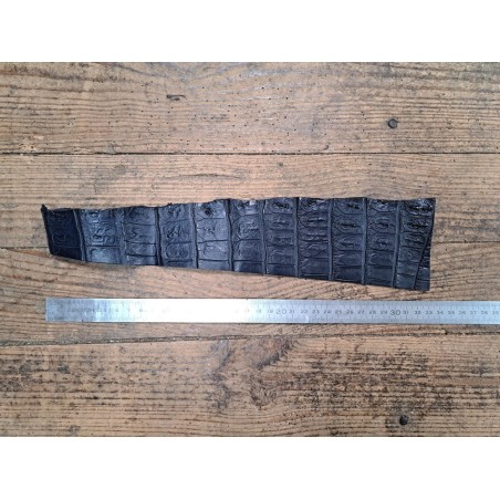 Peau de crocodile bleu marine mat - Cuir en Stock