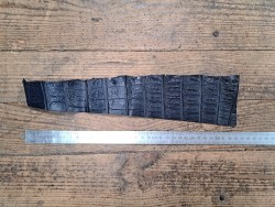 Peau de crocodile bleu marine mat - Cuir en Stock