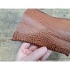 Morceau de cuir de requin - Brun - maroquinerie - Cuir en Stock