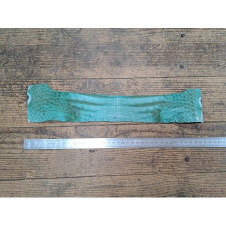 Peau de cuir de crocodile véritable - Vert anglais - Cuir en Stock
