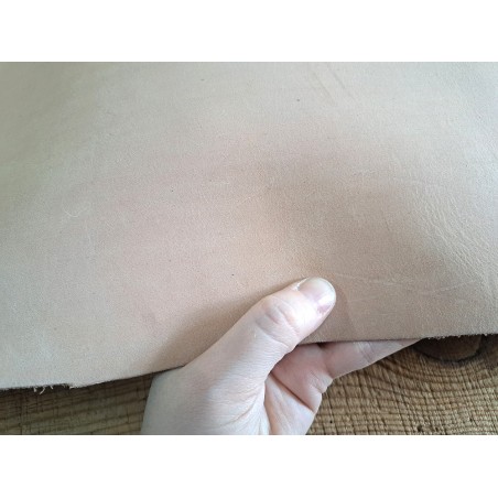Collet de vache tannage végétal nubuck - Naturel
