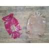 Lot de 2 peaux de cuir de lézard - B - Bambou/Rose - Cuir en Stock