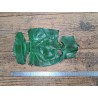 Lot de 2 peaux de cuir de lézard - C - Vert/Caramel