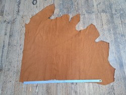 Demi-peau de veau nubuck - CARAMEL -B- Maroquinerie - Cuir en Stock