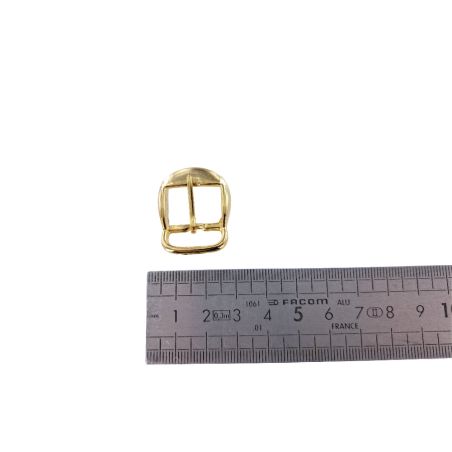 Boucle à effet moulure - Laiton - 15mm - Cuir en Stock