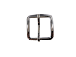 Boucle de ceinture rectangulaire trapèze - nickelé- 35 mm - bouclerie - accessoire - cuir en stock