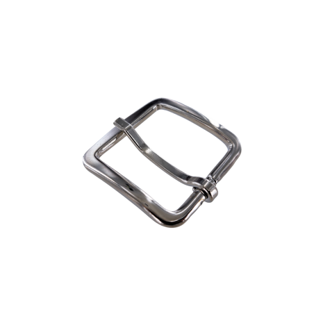Boucle de ceinture rectangulaire trapèze - Nickelé - 35mm