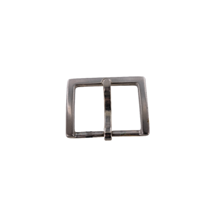Boucle de ceinture arrondie- argent brossé - 40 mm - bouclerie - accessoire - cuir en stock