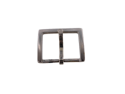 Boucle de ceinture arrondie- argent brossé - 40 mm - bouclerie - accessoire - cuir en stock