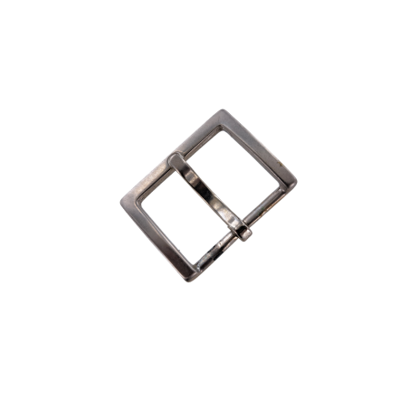 Boucle de ceinture arrondie argent brossé - 40mm