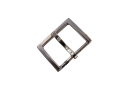 Boucle de ceinture arrondie argent brossé - 40mm