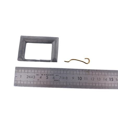 Boucle de ceinture rectangulaire bicolore - 40mm