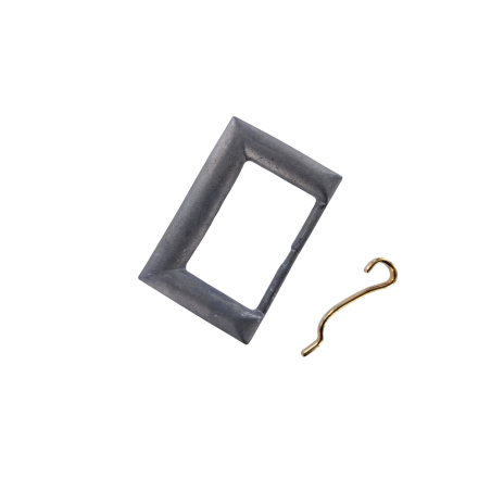 Boucle de ceinture rectangulaire bicolore - 40mm