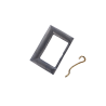 Boucle de ceinture rectangulaire bicolore - 40mm