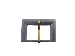 Boucle de ceinture rectangulaire argent vieilli - 40 mm - bouclerie - accessoire - cuir en stock