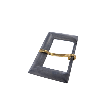 Boucle de ceinture rectangulaire bicolore - 40mm