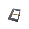 Boucle de ceinture rectangulaire bicolore - 40mm