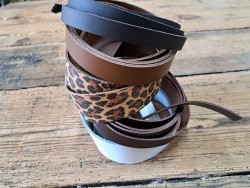 lot de 5 bandes de cuir 2eme choix - maroquinerie - accessoires - cuirenstock