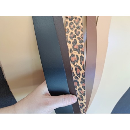 Lot de 5 bandes de cuir classique ou à effet - 2ème choix