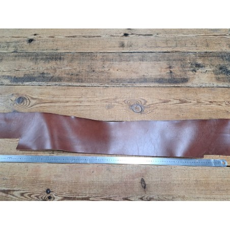 Bande de collet tannage végétal - Châtaigne - Cuir en Stock