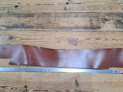 Bande de collet tannage végétal - Châtaigne - Cuir en Stock