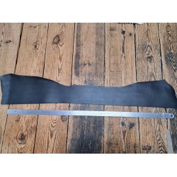 Bande de collet tannage végétal lisse - Noir mat - Cuir en Stock