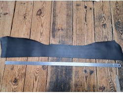 Bande de collet tannage végétal lisse - Noir mat - Cuir en Stock