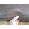 Cuir de collet de vache tannage végétal lisse - Brun taupe