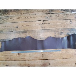 Bande de collet de vache végétal lisse - Chocolat - Cuir en Stock