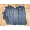 Demi peau de cuir de veau grain façon autruche - marine - maroquinerie - cuir en stock