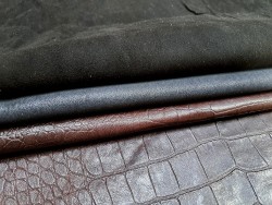 Lot de 3 peaux de cuir stretch - Cuir en Stock