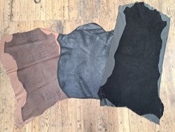 Lot de 3 peaux de cuir stretch - Cuir en Stock