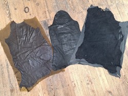 Lot de 3 peaux de cuir stretch - maroquinerie - Cuir en Stock