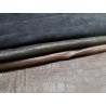 Lot de 3 peaux de cuir stretch - maroquinerie - Cuir en Stock
