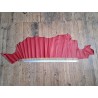Demi peau de cuir de veau lisse rouge - Maroquinerie - Cuir en stock
