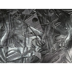 Peau de cuir d'agneau grain sovietico noir - maroquinerie - ameublement - Cuir en Stock