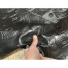 Peau de cuir d'agneau grain sovietico noir - maroquinerie - ameublement - Cuir en Stock