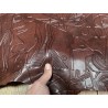 Peau de cuir de mouton grain sovietico brun choco - maroquinerie - ameublement - Cuir en Stock
