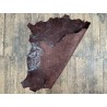 Peau de cuir de mouton grain sovietico brun choco - maroquinerie - ameublement - Cuir en Stock