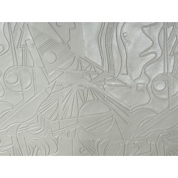 Peau de cuir de mouton grain sovietico ivoire - maroquinerie - ameublement - Cuir en Stock