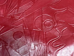 Peau de cuir d'agneau grain sovietico rouge - maroquinerie - Cuir en Stock