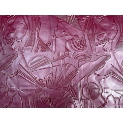Peau de cuir de chèvre grain sovietico rose fuchsia - maroquinerie - Cuir en Stock