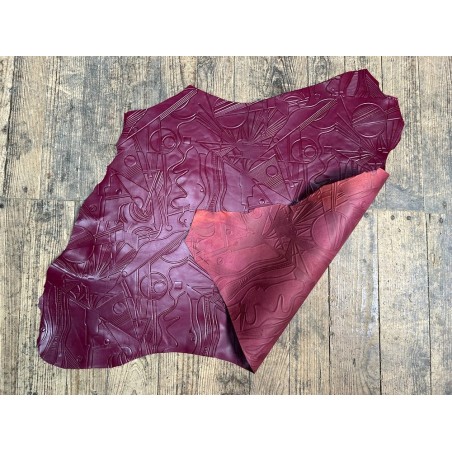 Peau de cuir de chèvre grain sovietico rose fuchsia - maroquinerie - Cuir en Stock