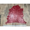 Peau de cuir d'agneau grain sovietico rouge pourpre - maroquinerie - Cuir en Stock