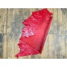 Peau de cuir d'agneau grain sovietico rouge vif - maroquinerie - Cuir en Stock