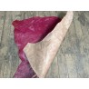 Peau de cuir de mouton tannage végétal grain sovietico fuchsia - maroquinerie - ameublement - Cuir en Stock