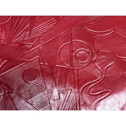Peau de cuir de chèvre grain sovietico rouge profond - maroquinerie - Cuir en Stock