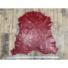 Peau de cuir de chèvre grain sovietico rouge profond - maroquinerie - Cuir en Stock